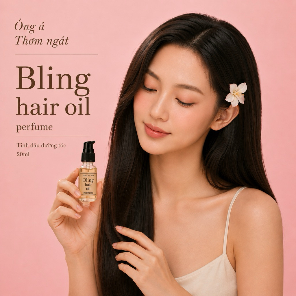 SERUM DƯỠNG TÓC BLING MAI ANH ĐÀO & HOA MẪU ĐƠN - SlÊU TƠl, MỂM MƯỢT (Phiên bản mới 2024)