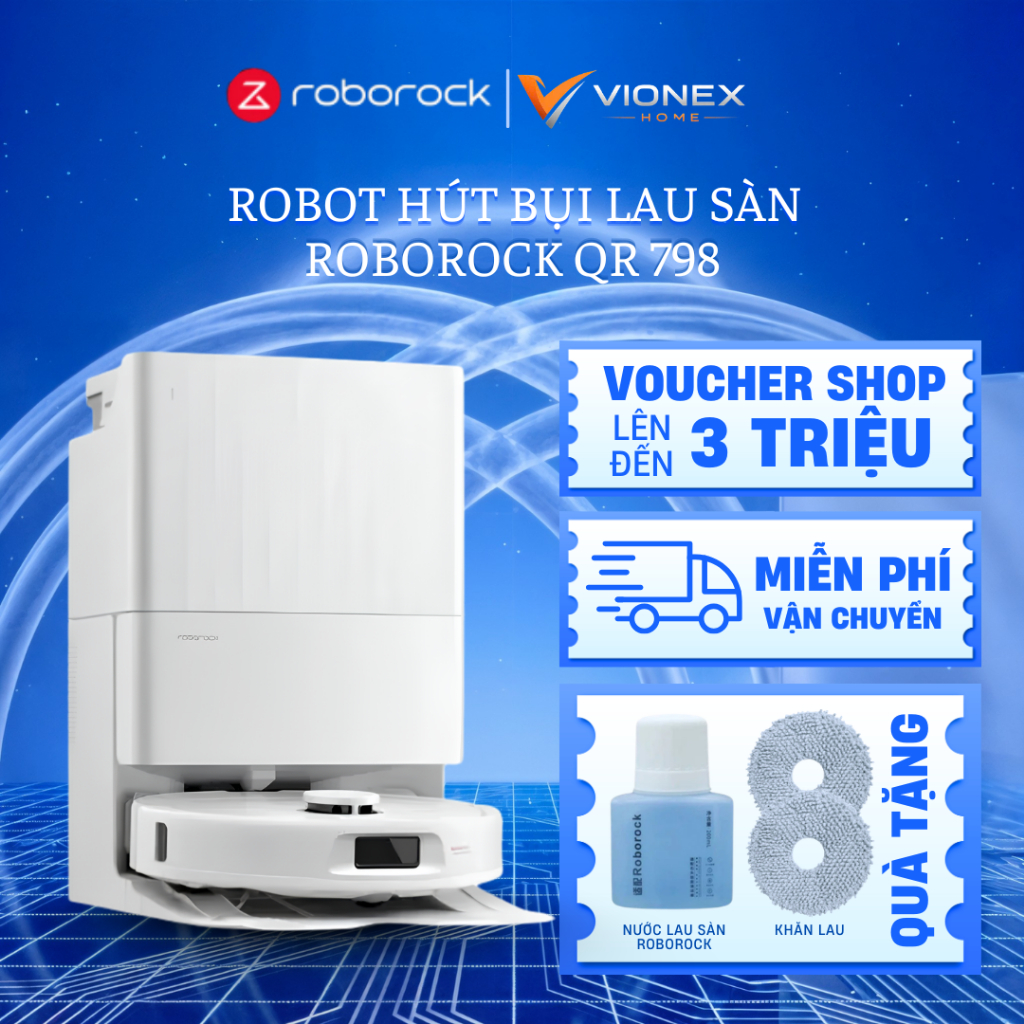 Robot Hút Bụi Lau Sàn Roborock QR 798 - Bản Quốc Tế - Hàng Chính Hãng