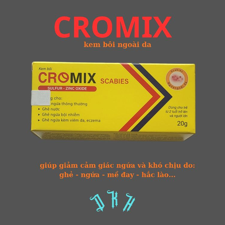 CROMIX SCABIES, kem bôi ghẻ ngứa(che tên), tuýp 20g.