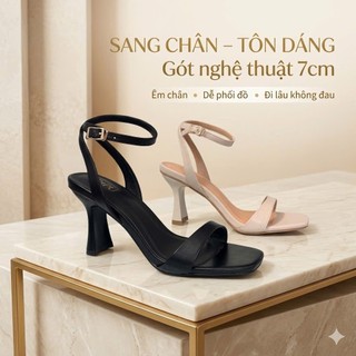 pipu 93 Giày Sandal Cao Gót Nữ 7cm – Sandal Quai Mảnh, Dép Cao Gót Êm Chân Tôn Dáng Đi Tiệc Công