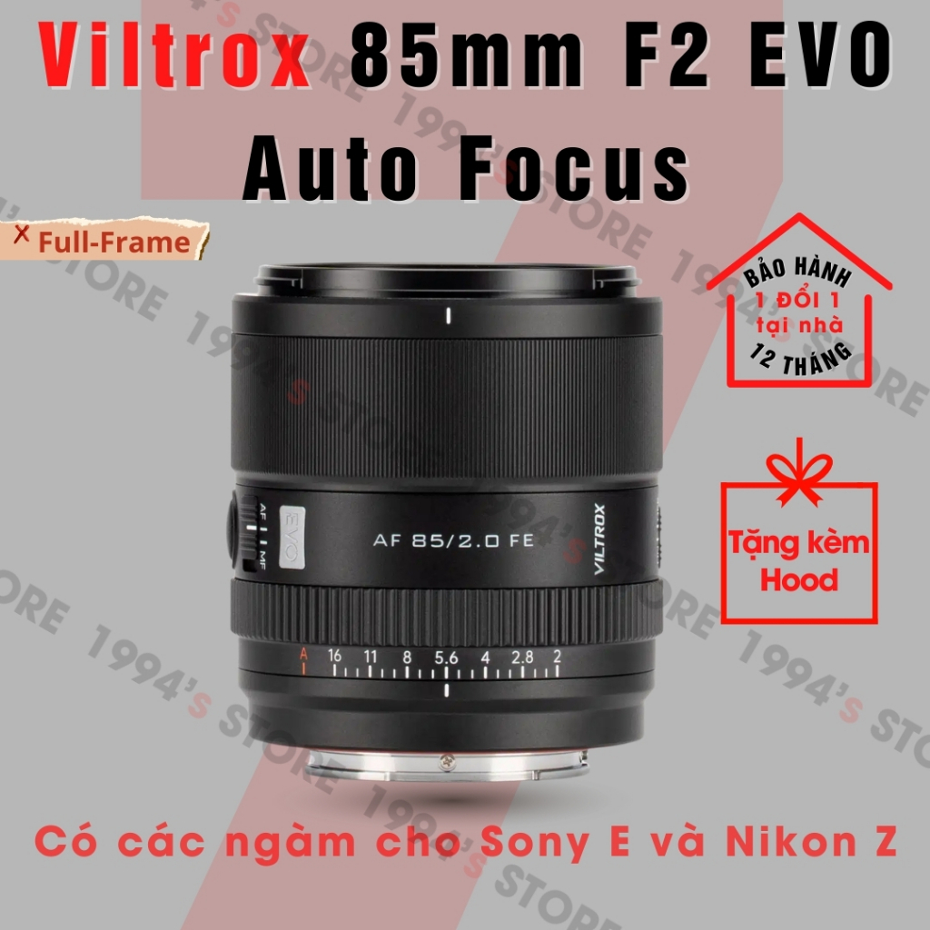 Ống kính Viltrox AF 85mm F2 EVO - Lens chân dung xóa phông có Auto Focus for Full-Frame dành cho Son