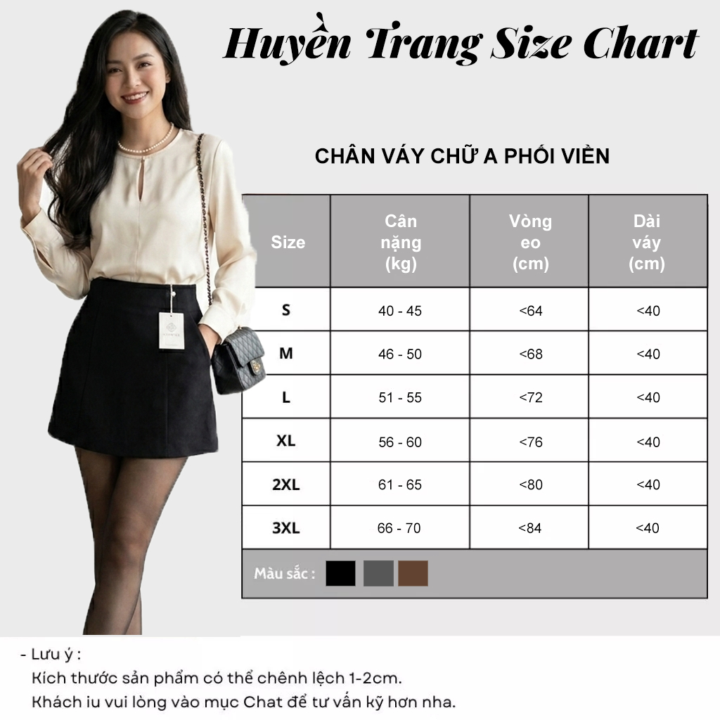 Chân váy A ngắn lưng cao dáng công sở ôm xòe - Chân váy chữ A cạp liền có quần trong M089 | BigBuy360 - bigbuy360.vn