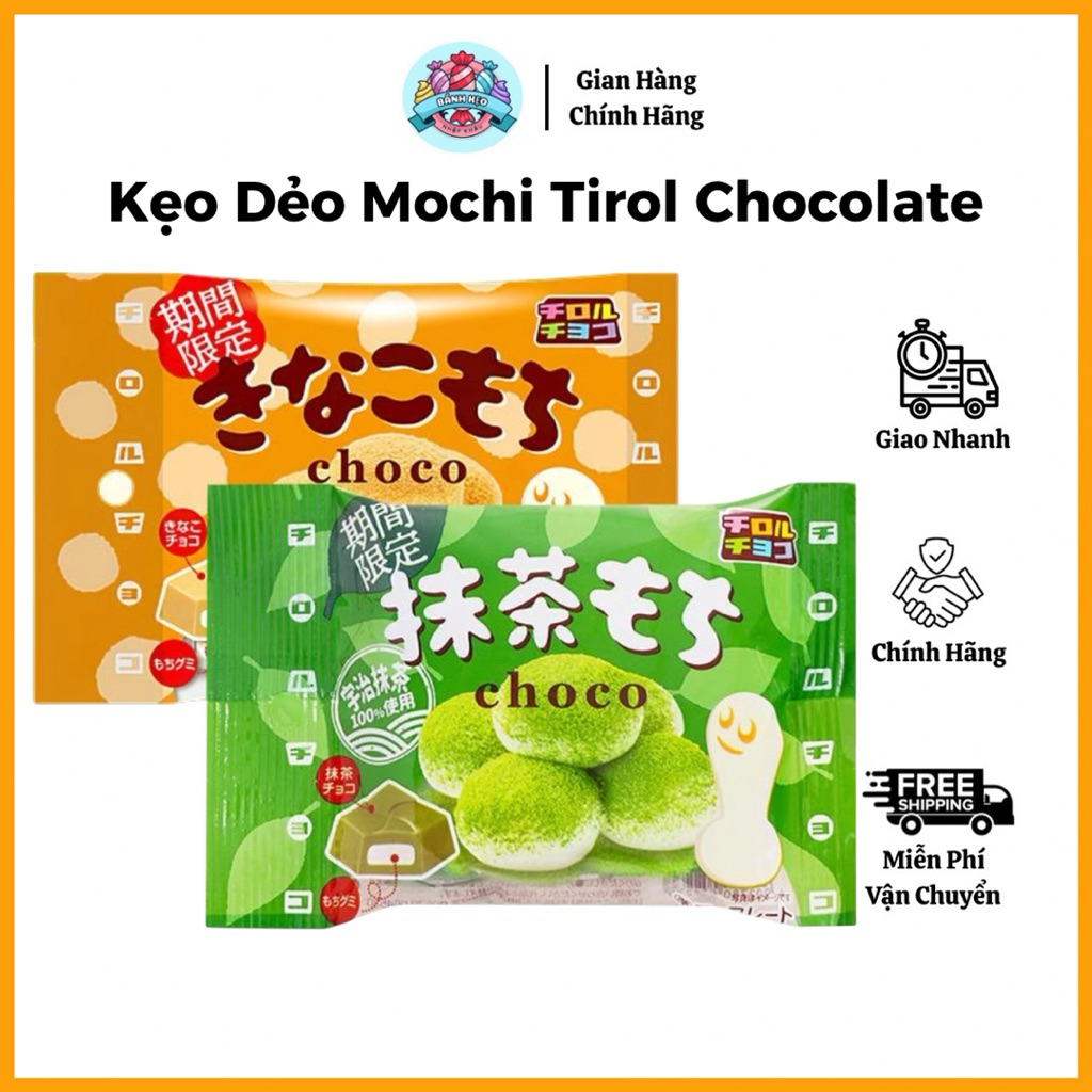 Kẹo Dẻo Mochi Tirol Nhật Bản – Kẹo Mochi Nhân Socola Mềm Dẻo, Nhiều Vị