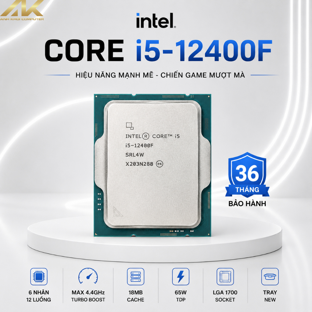 CPU Intel Core i5-12400F TRAY NEW Bảo Hành 3 Năm