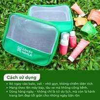 Túi Đi Đi Travel size tiện lợi nhỏ gọn đựng mỹ phẩm Cỏ Cây Hoa Lá - KTshop