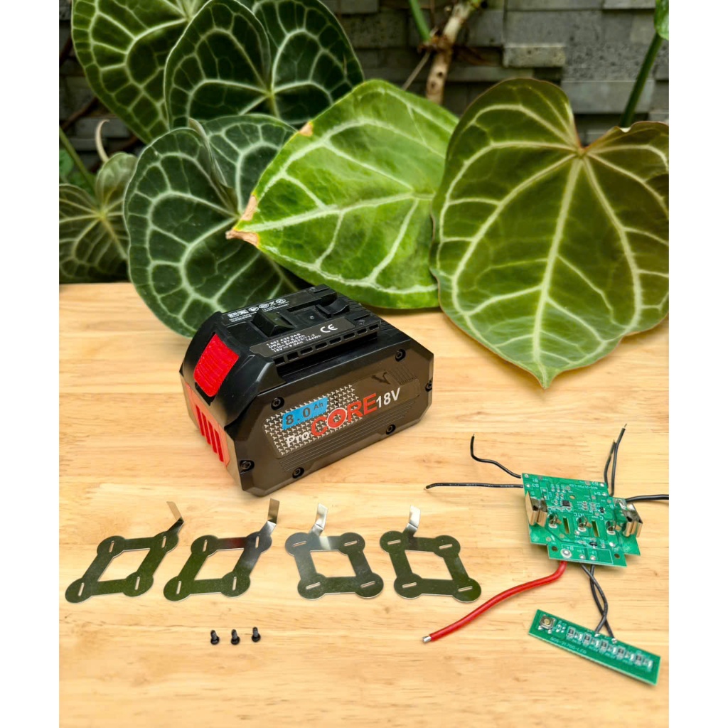 Vỏ mạch Bosch 5s- 2P 18v lắp 10 cell 21700.