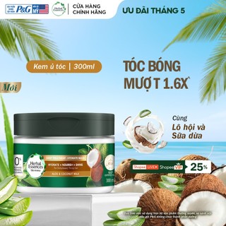 Kem Ủ Tóc HERBAL ESSENCES Tinh Chất Thực Vật Thật Từ Lô Hội Và Sữa Dừa Cho Tóc Bóng Mượt Hộp 300ML
