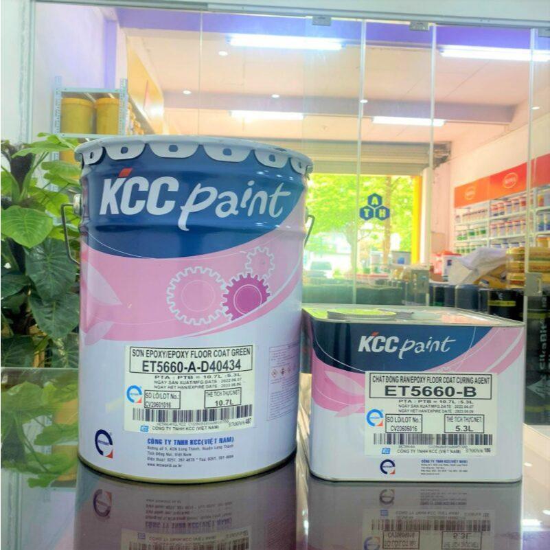 Sơn Epoxy KCC ET5660 – green- Màu xanh hệ lăn 5L