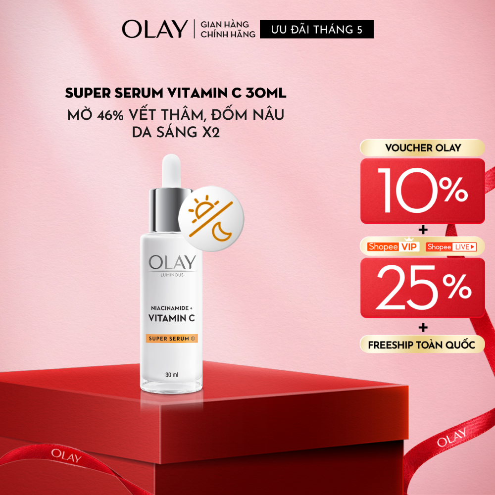 Super Serum OLAY LUMINOUS NIACINAMIDE + VITAMIN C Mờ Vết Thâm, Đốm Nâu, Dưỡng Sáng Da 30ML