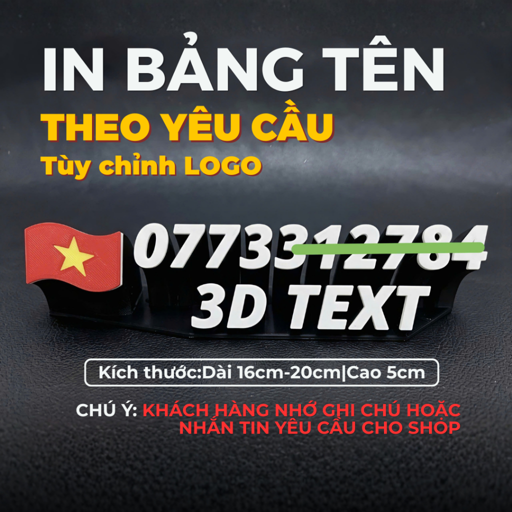 Chữ in 3D Decor Để Bàn In Theo Yêu Cầu - Quà Tặng Độc Đáo