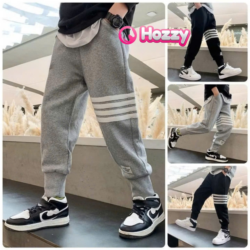 Quần nỉ da cá bé trai Hozzy size đại cồ 45-68kg chất dày mềm thấm mồ hôi