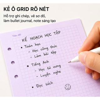 Ruột Sổ Pastel 120gsm – Màu Độc Quyền DIYVietnam – A5/A6 6 Lỗ – Giấy Dày, Mịn – 45 Tờ