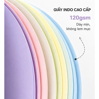 Ruột Sổ Pastel 120gsm – Màu Độc Quyền DIYVietnam – A5/A6 6 Lỗ – Giấy Dày, Mịn – 45 Tờ