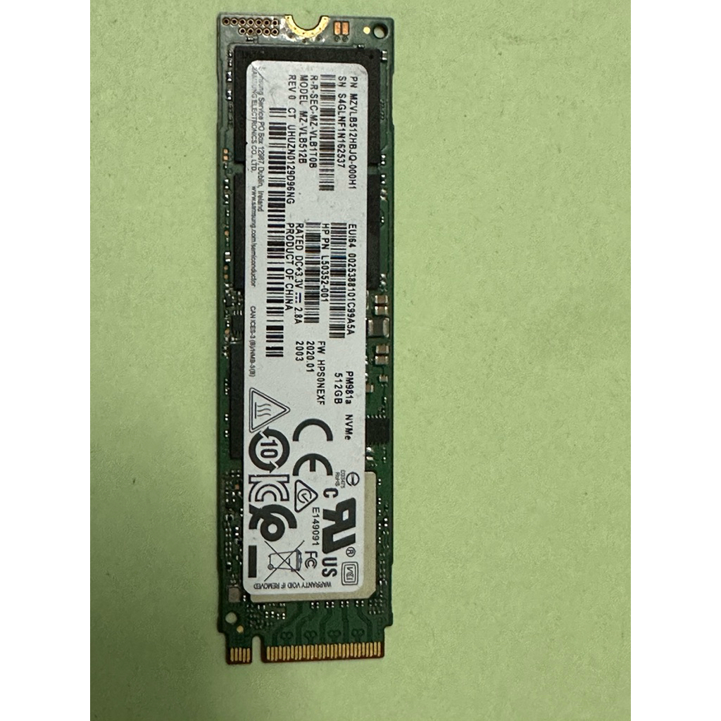 Samsung NVME 512GB PM981 có Dram chất lượng 100%