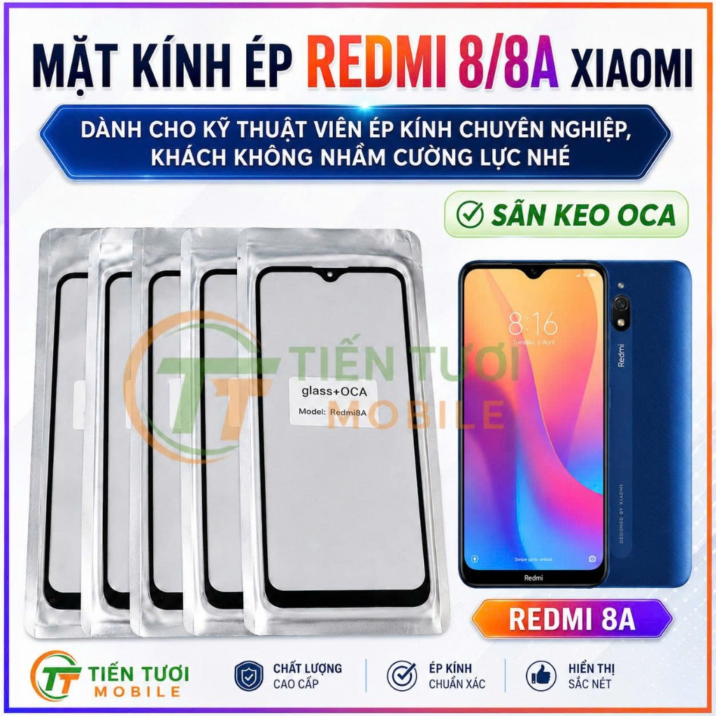 Mặt kính ép xiaomi redmi 8/redmi 8a