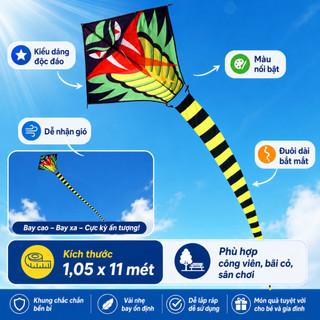 Diều thả hình rắn đuôi dài 11m