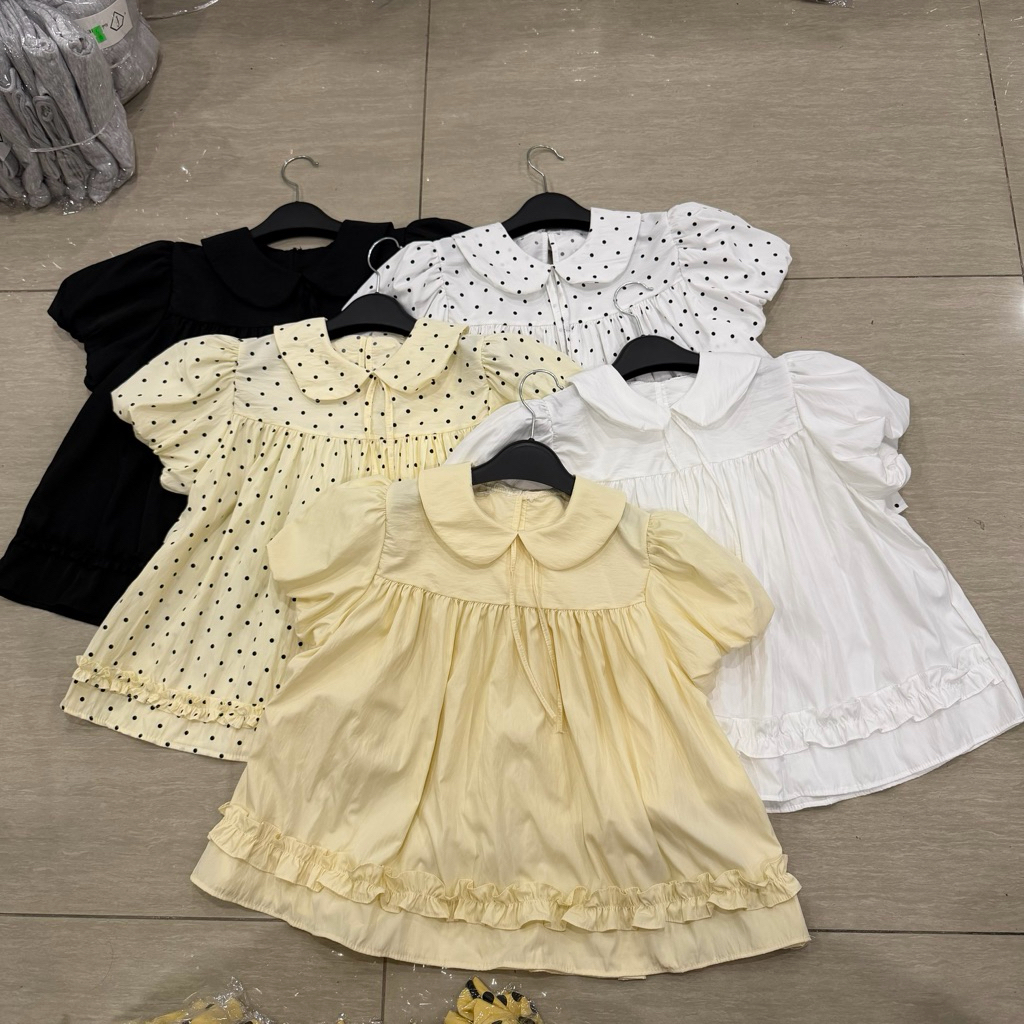 [MỞ BÁN] ÁO SƠ MI BABYDOLL CỔ PETER PAN PHỐI NƠ VIỀN BÈO TIỂU THƯ CHẤT GIÓ NHĂN DÁNG SUÔNG CHO NỮ m6612 | BigBuy360 - bigbuy360.vn