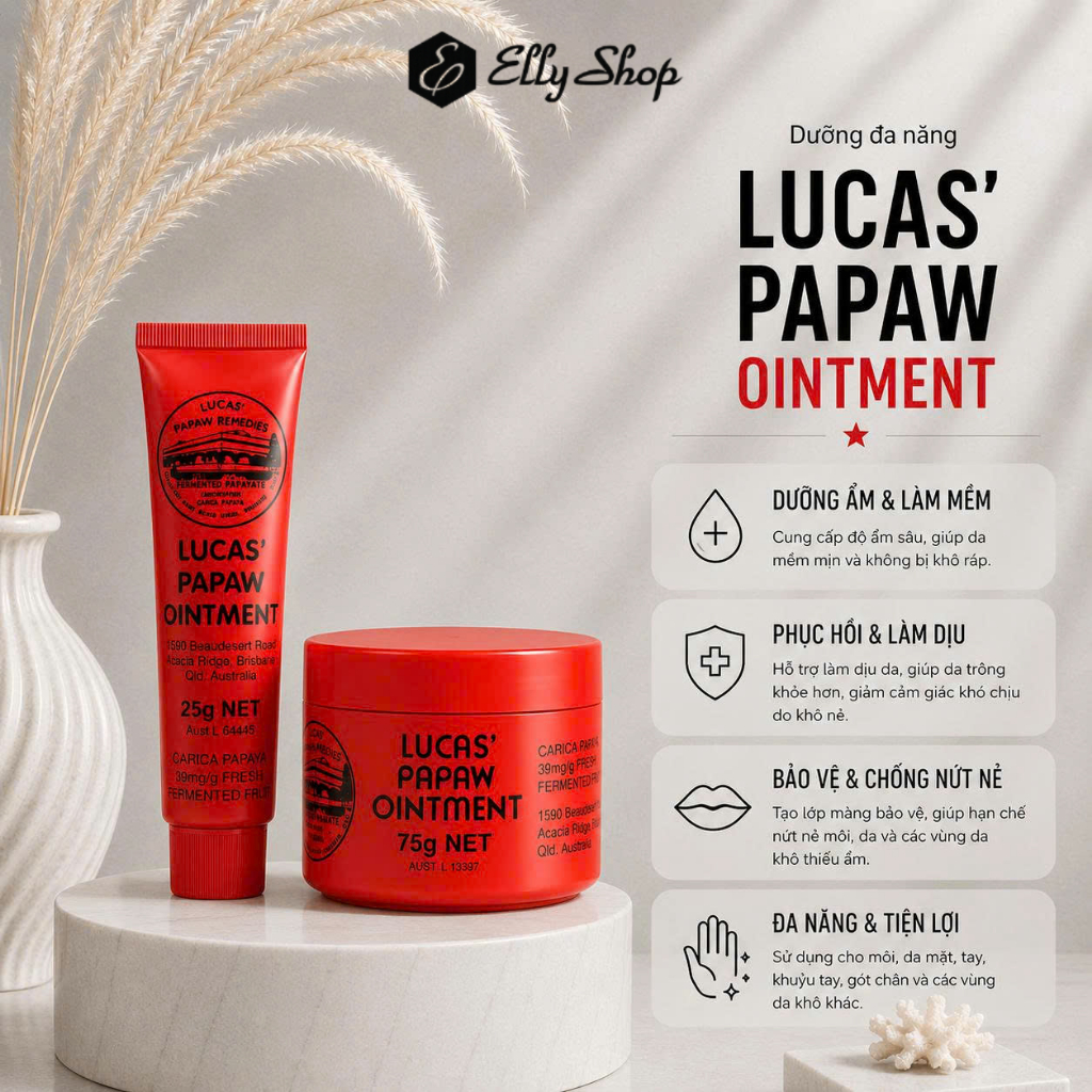 Kem đa năng Lucas Papaw Ointment đu đủ - Ellyshop176