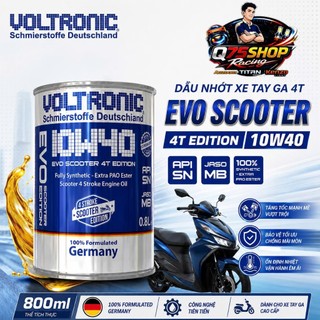 Dầu Nhớt Xe Tay Ga Voltronic EVO Scooter 4T Edition 10w40 800ml cao cấp chính hãng voltronic