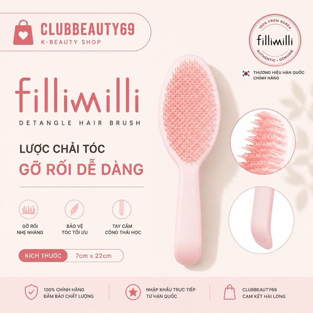 LƯỢC GỠ RỐI TÓC OLIVE YOUNG DETANGLE HAIR BRUSH- 올리브영 디탱글헤어브러시 OLIVE YOUNG