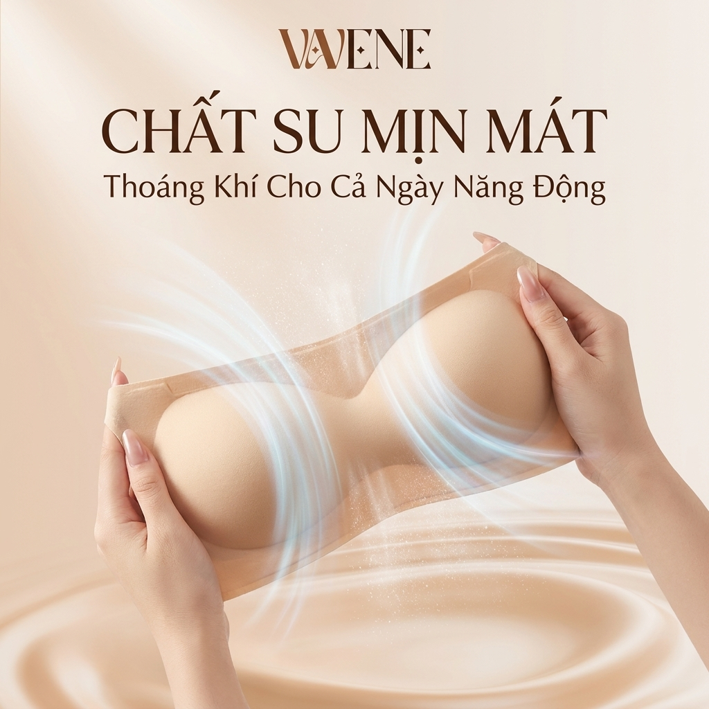 Áo lót quây, áo su kem nền TÀNG HÌNH cao cấp đệm 1,5cm, AL19 không viền chống tụt có đệm mút chống xệ | BigBuy360 - bigbuy360.vn
