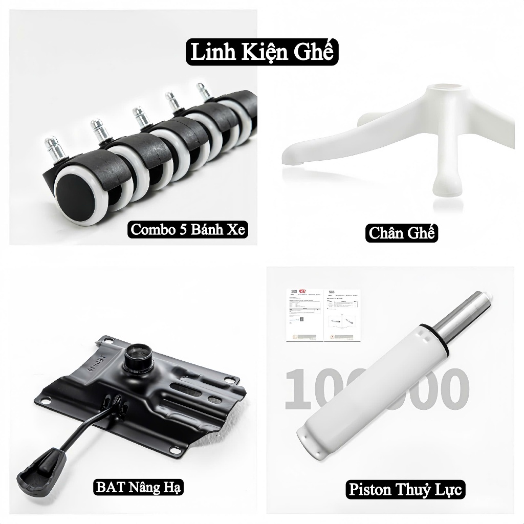 Ghế Công Thái Học {PTS09} Có Gối Đỡ Thắc Lưng, Ngả Lưng 135°, Tay Ghế Chỉnh Đa Chiều, Gác Chân Tiện Lơi, Đệm Vải Cao Cấp | BigBuy360 - bigbuy360.vn