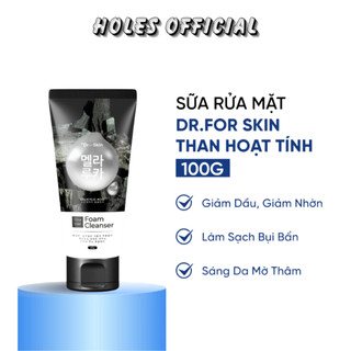 Sữa Rửa Mặt Sạch Dầu Nhờn Sáng Da Dr.FORSKIN Than Hoạt Tính 100g