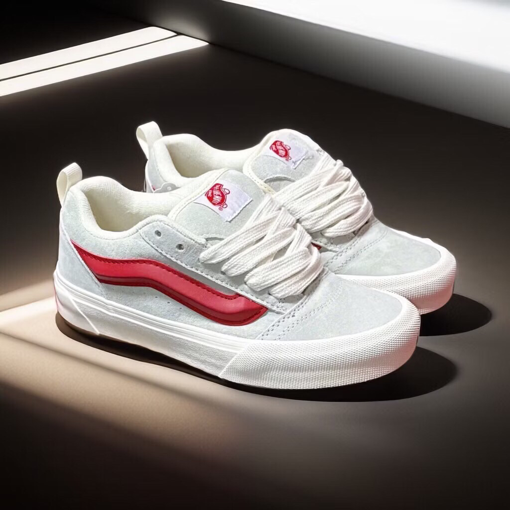 Giày Vans Knu Skool Xám Đỏ