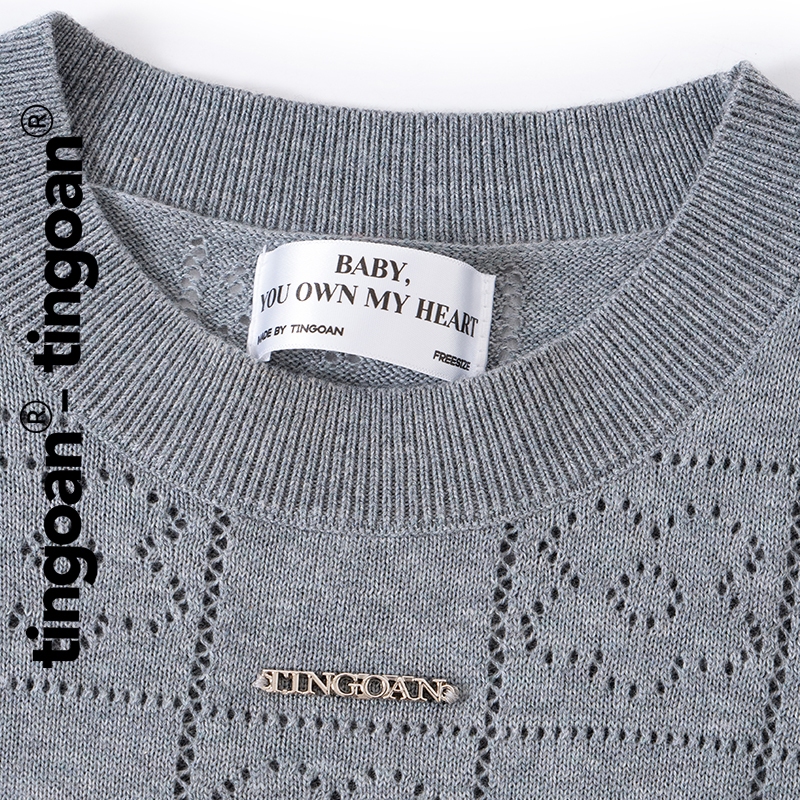 TINGOAN® x KOL - Áo len crop lửng in vân hoa FLOWER TOP | BigBuy360 - bigbuy360.vn