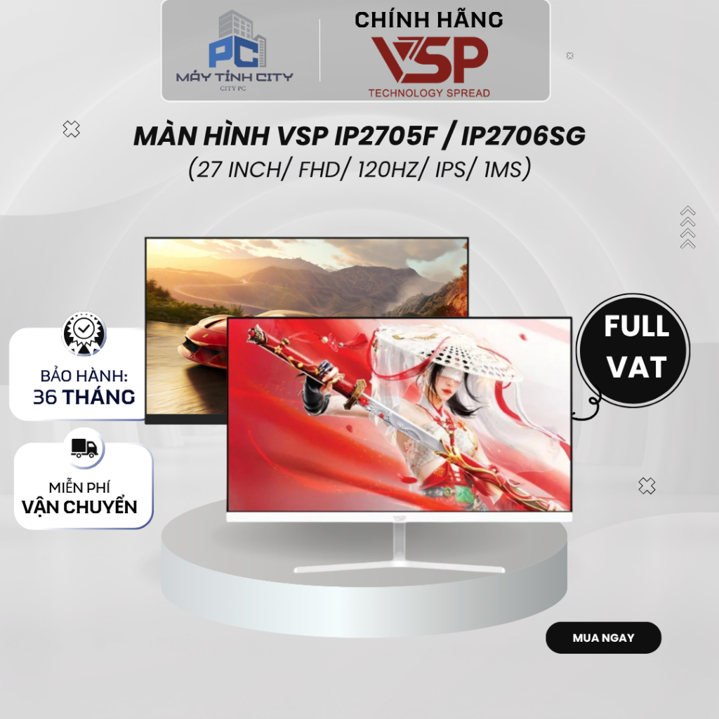 Màn hình VSP IP2705F / IP2706SG (27 inch/ FHD/ 120Hz/ IPS/ 1ms) - Hàng chính hãng