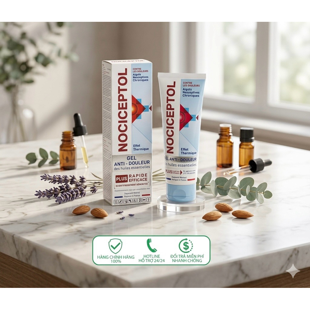 ✅ [Chính Hãng] Nociceptol Gel Pháp 60ml, 120ml Giảm Đau Nhức Mỏi Cơ - Xương - Khớp, Giảm Sưng Nề