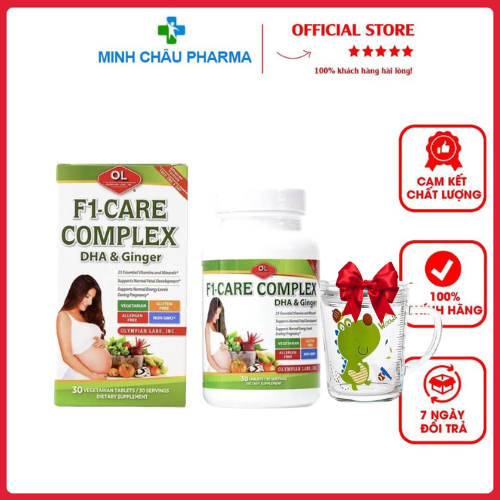 [NHẬP KHẨU] Vitamin từ Mỹ - F1-Care Complex Lọ 30 viên - Bồi bổ Vitamin mẹ bầu & hỗ trợ ngừa ốm nghé