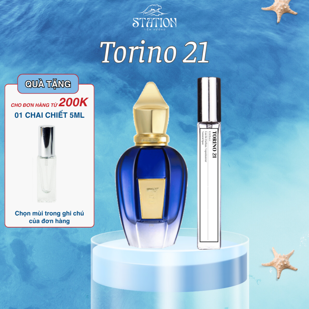Nước Hoa Unisex Chiết Torino 21 STATION SCENT, Dầu Thơm Phong Cách Gần gũi, Mộng mơ, Sảng khoái