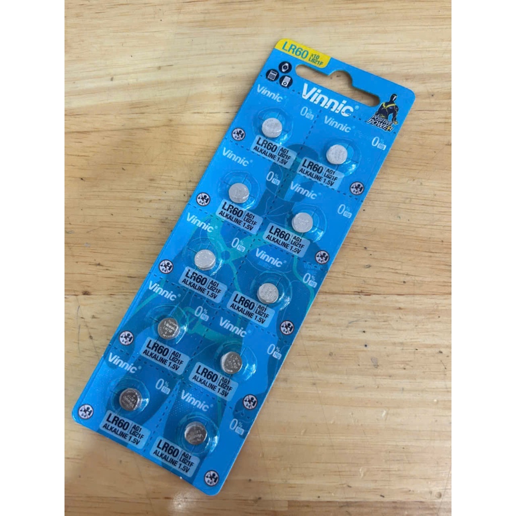 HỘP 10 VỈ 100 VIÊN PIN ALKALINE AG1 / AG4 / AG7 / AG13 VINNIC CHÍNH HÃNG