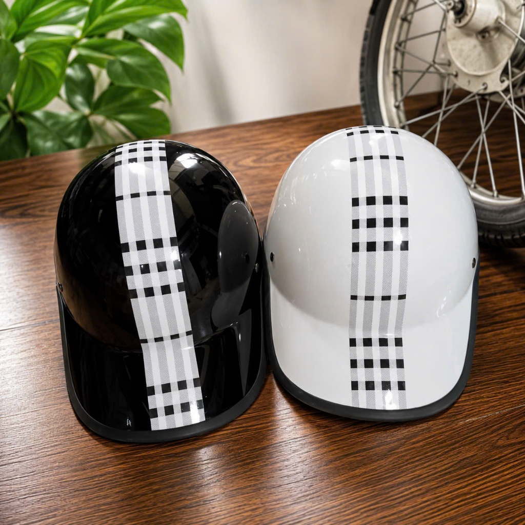 combo 2 mũ bảo hiểm kẻ sọc siêu nhẹ tiện lợi