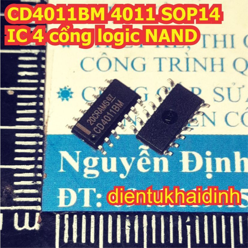 10 con CD4011BM CD4011 4011 SOP14  IC 4 cổng logic NAND  kde2038
