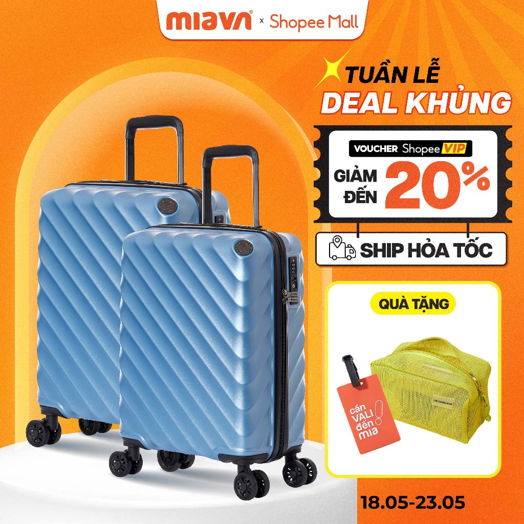 [COMBO GIÁ SỐC] Combo 2 Vali Kéo MIA Larita WENY - Size 20/24/28, Nhựa PC/ABS Cứng Cáp Bền Bỉ, Bảo H
