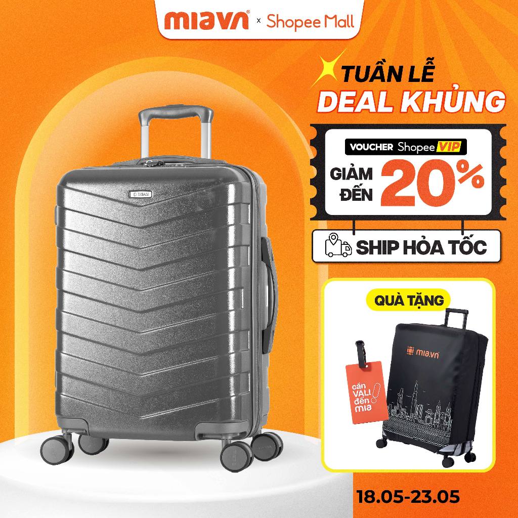 [VOUCHER 1 TRIỆU] Vali Kéo MIAvn Pisani VITTA - Vali Xách Tay size 20 , Nhựa PC Cao Cấp, Tích Hợp Cổ
