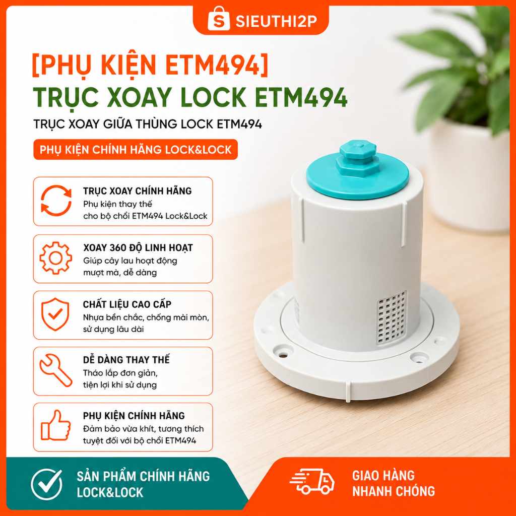 [PHỤ KIỆN ETM494] TRỤC XOAY LOCK ETM494 - TRỤC XOAY GIỮA THÙNG LOCK ETM494