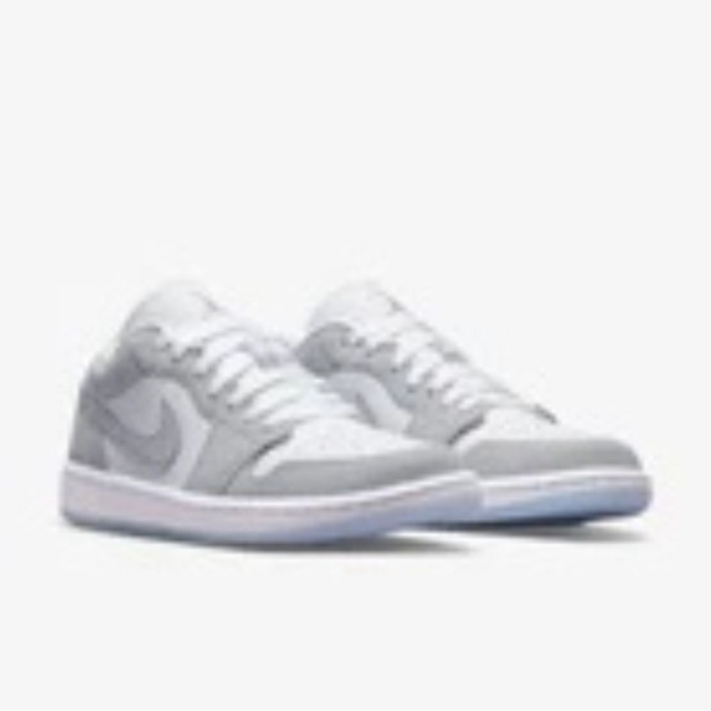 [CHÍNH HÃNG] Giày thể thao nam nữ trắng xám giày AIR JORDAN 1 LOW WHITE WOLF GREY - NAWWG