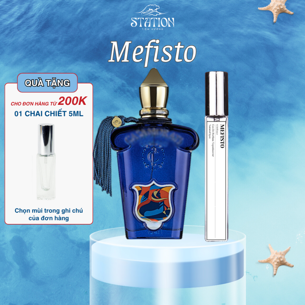 Nước Hoa Unisex Mefisto STATION SCENT, Nước Hoa Nam tính, Nhẹ nhàng, Nịnh mũi