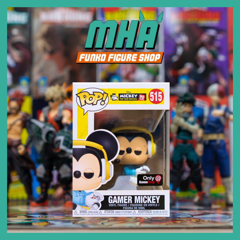 Chính Hãng Funko Pop Disney Mickey the true Original 90 years : Mô Hình Gamer Mickey #515 Game Stop 