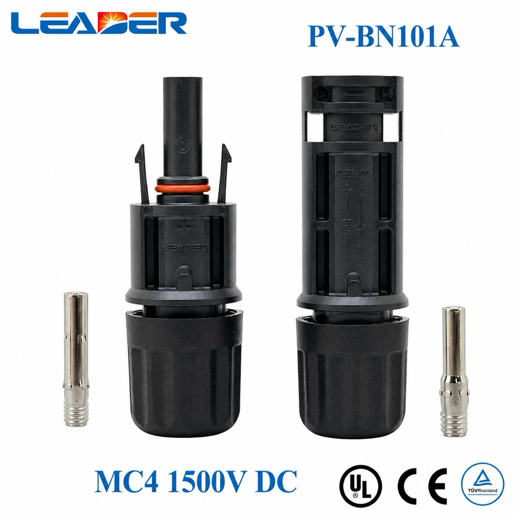 MC4 Leader 1500V, Jack kết nối MC4 loại 1000V và 1500V cút nối cho cáp năng lượng mặt trời.