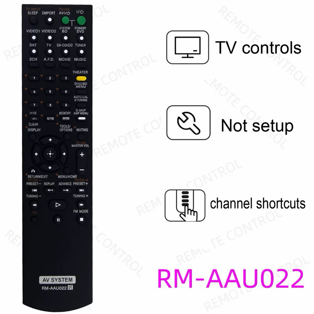 Dành cho Bộ Video SONY Hệ thống AV Điều khiển từ xa RM-AAU019 TR-DG500 STR-DG910 STR-DG900 STR-DA120