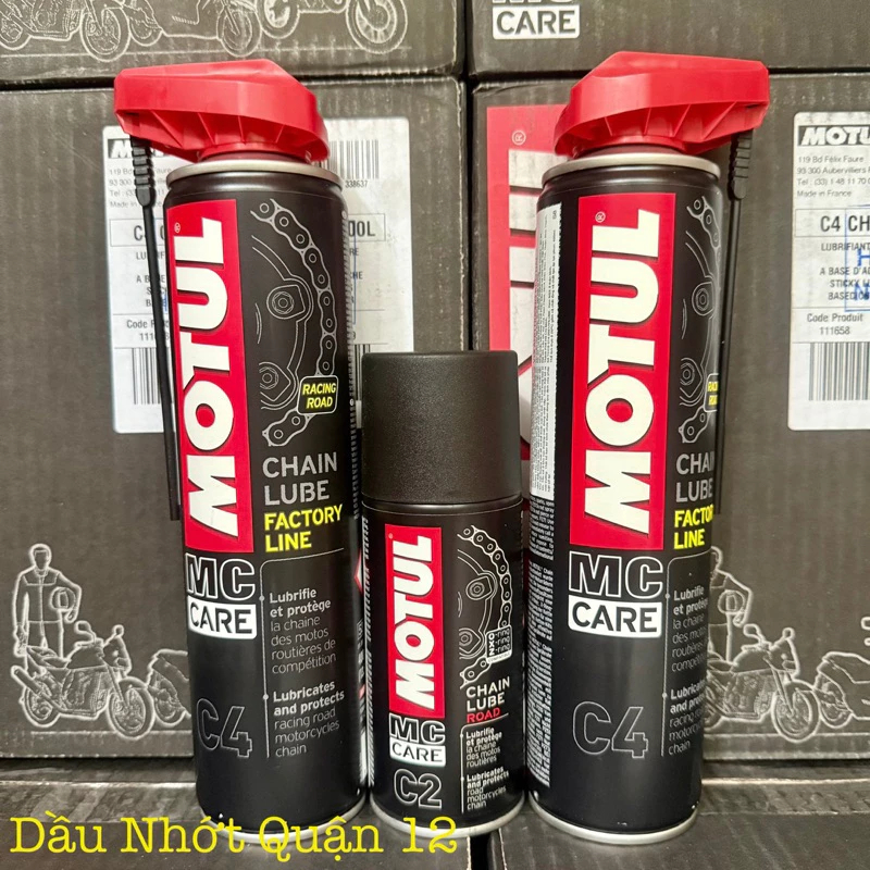 Dưỡng Sên - Bôi Trơn Xích Cao Cấp Motul MC Care C2 - C4 Chain Lube Factory Line Racing Road