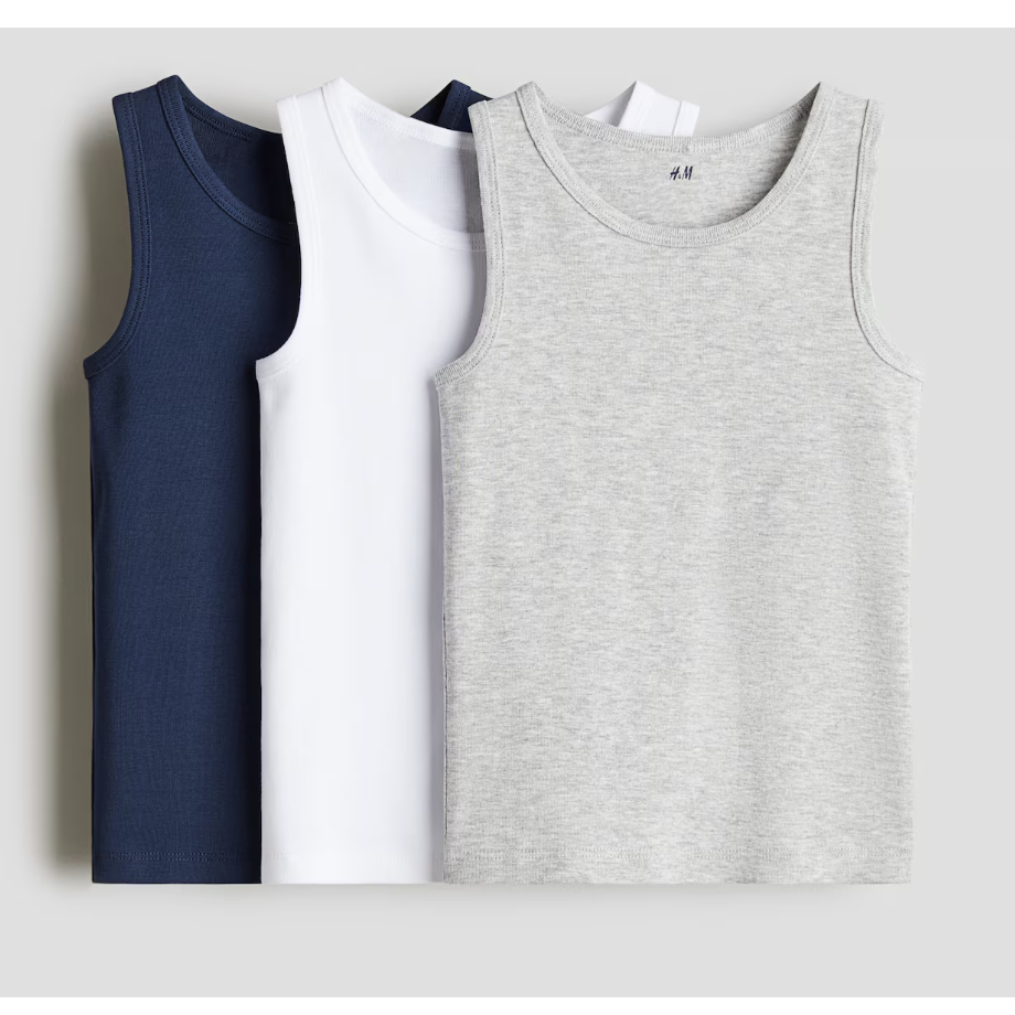 Set cotton ba lỗ bé trai HM