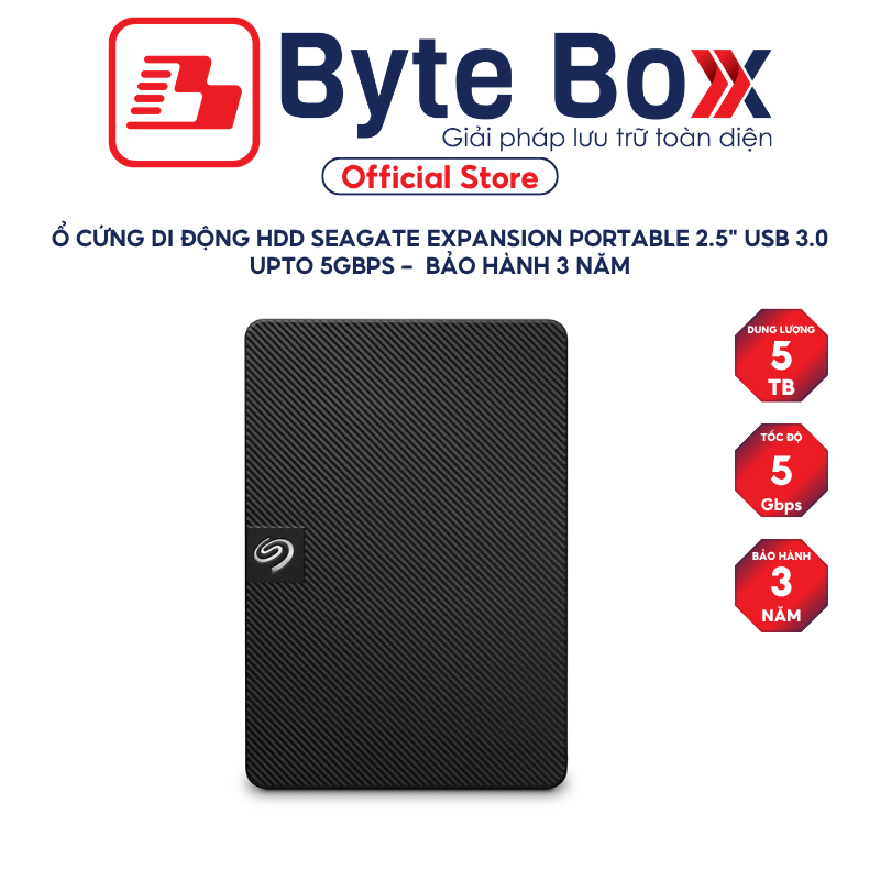 Ổ Cứng Di Động HDD Seagate Expansion Portable 1TB/2TB/4TB/5TB 2.5" USB 3.0 upto 5Gbps -  Bảo hành 3 