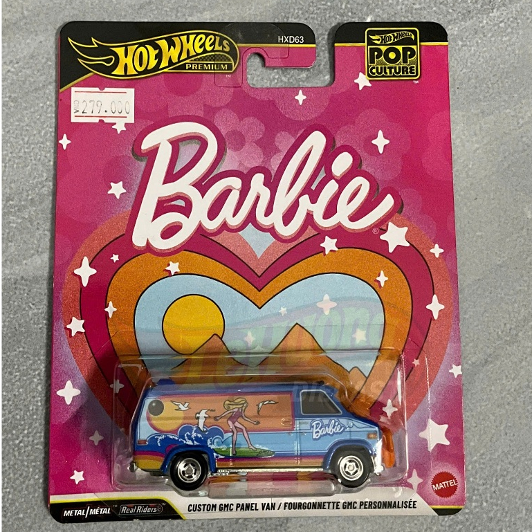 LeHuong Diecast - Xe mô hình Hot Wheels Premium Pop Culture Barbie Custom GMC Panel Van