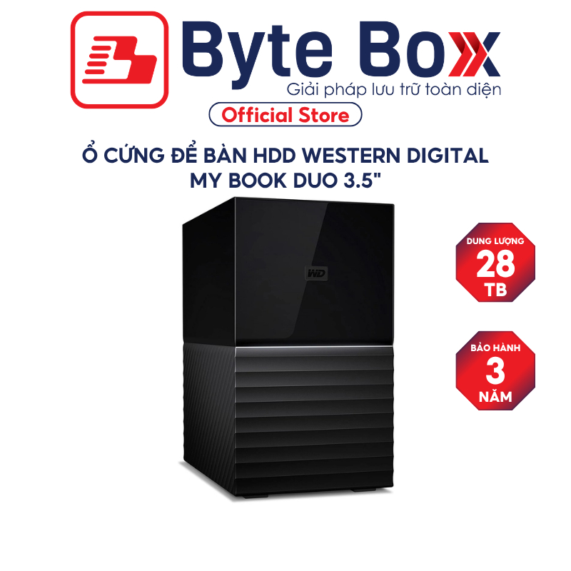 Ổ cứng để bàn HDD Western Digital My Book Duo 3.5" 16TB/20TB/24TB/28TB - Bảo hành 3 năm