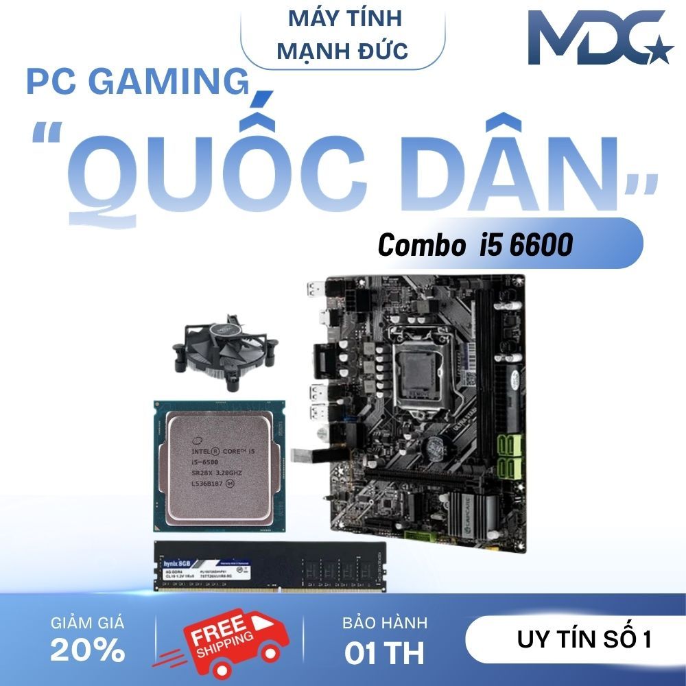 [ Siêu Rẻ ] Combo Main B150M Pro4/CPU i5 6600/Ram 16GB/Vga 960 2G/Ssd 240G/Psu VSP Delta 550w/Case X